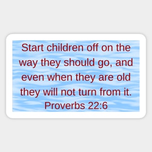 Bible Verse Proverbs 22:6 Sticker